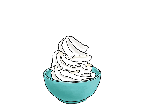 Create fluffy whipped cream to top your favorite sweet treats.