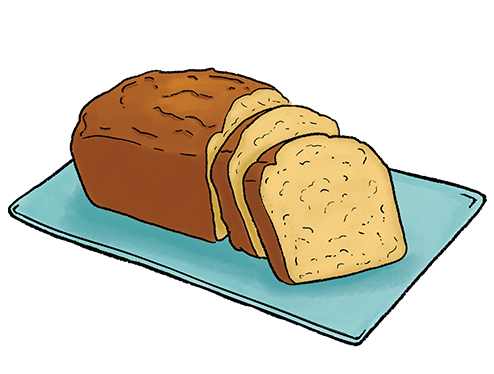 Bake a delicious loaf featuring sweet, ripe bananas.